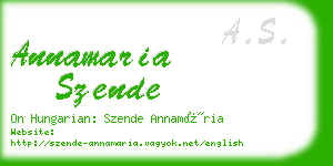 annamaria szende business card